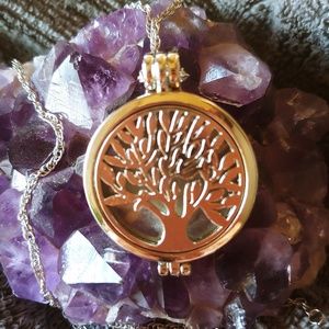 Tree of Life Essential Oil Diffuser Necklace